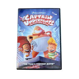 Captain Underpants The First Epic Movie DVD 2017 Family Comedy Movie Pre-Owned